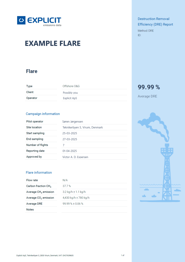 Flare Destruction Removal Efficiency Report