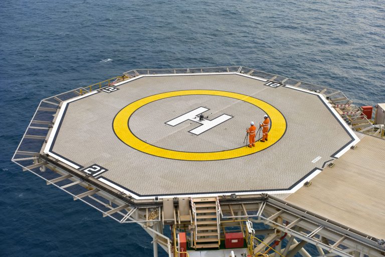 Emissions Monitoring Australia: Offshore O&G platform with emission experts