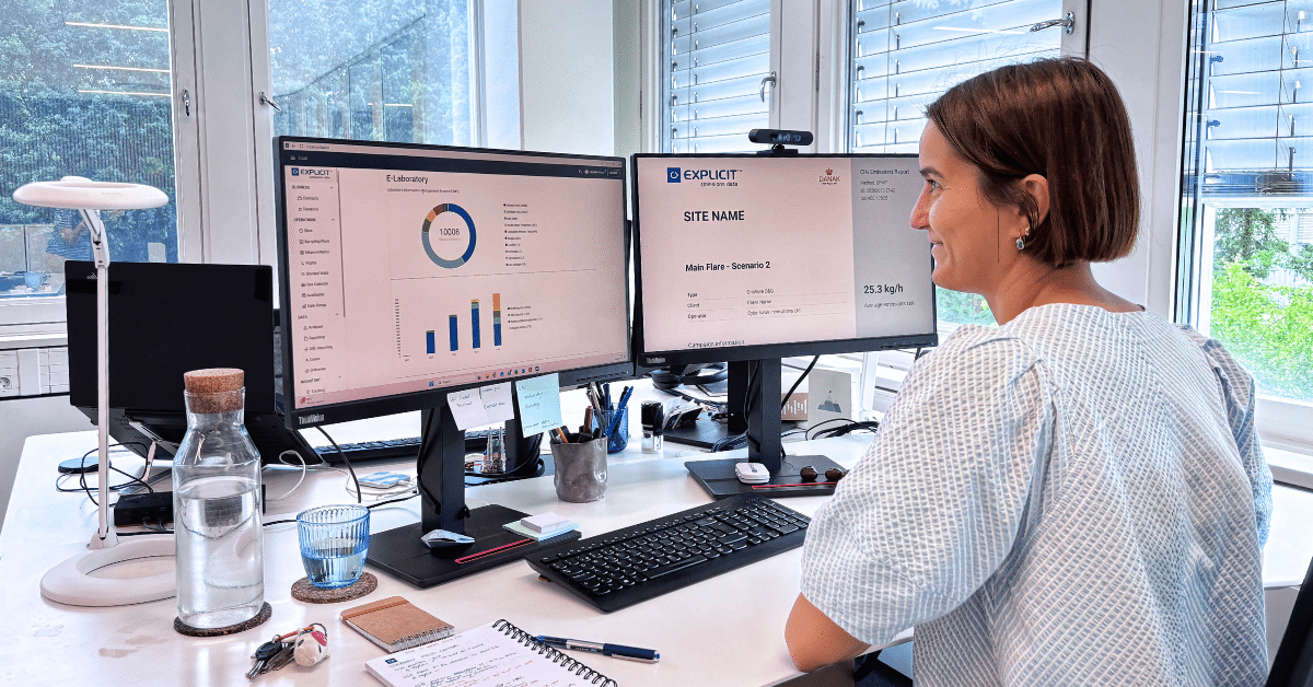 E-Lab Manager quality checking a DFM™ report on the Explicit Emissions Lab platform