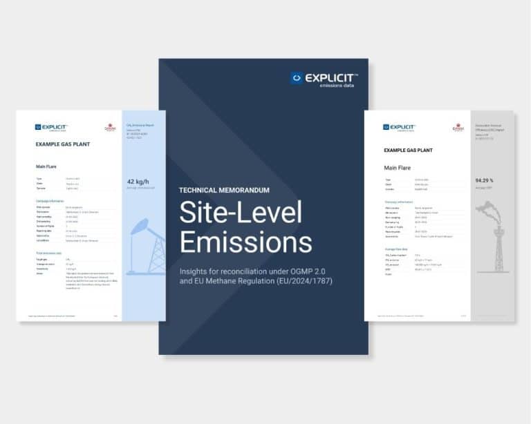 Mockup of an Explicit emissions report